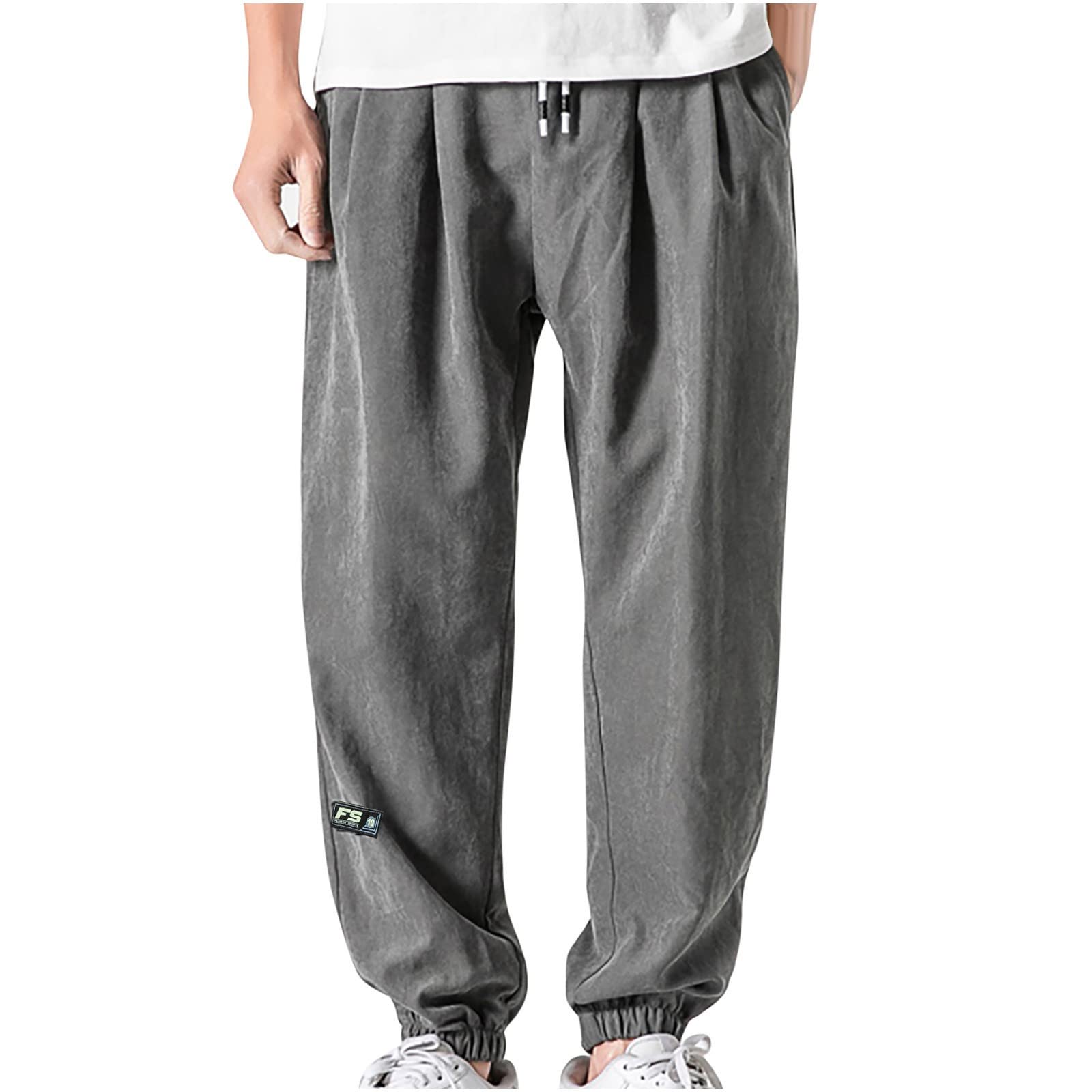 Baggy Sweatpants for Men 2023 Casual Loose Drawstring Solid Baggy Pants Outdoor Fashion Beam Feet Sweatpants