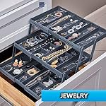 Ontel Smart Drawer Organizer, Multi-Level Jewelry and Cosmetics Storage, Black, 2.65 in - Image 4