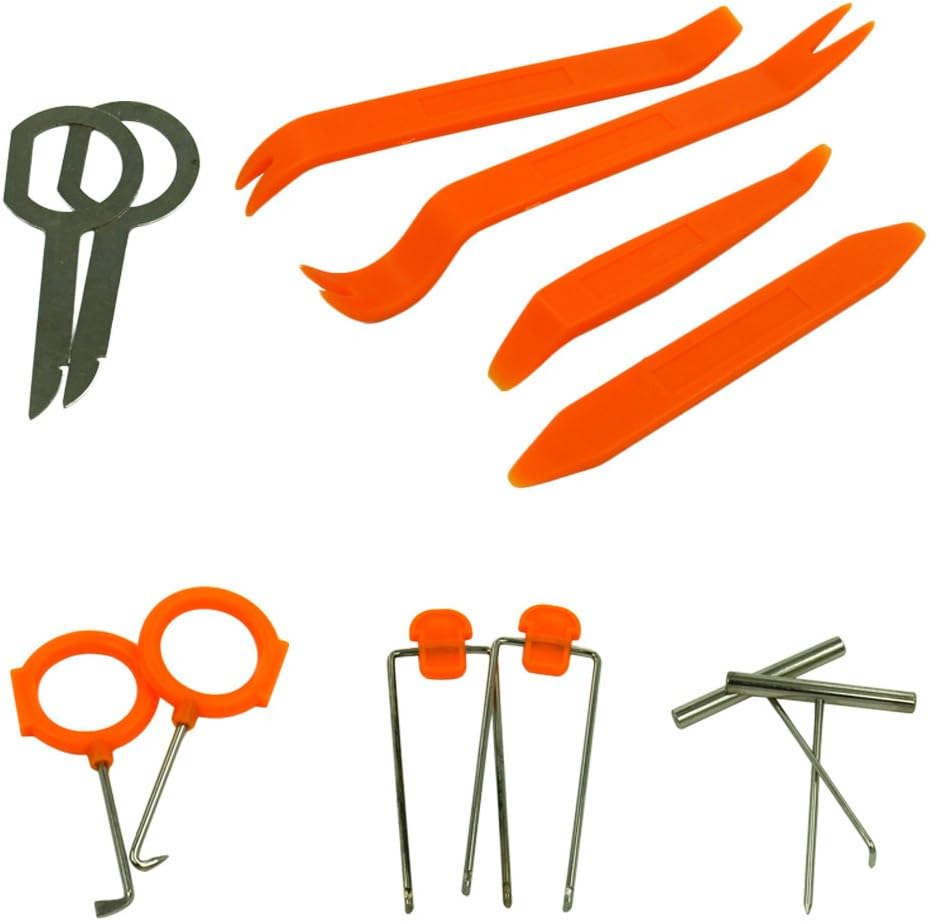 Car Radio Panel Trim Auto Door Panels Trim Removal Tool Dash Audio Removal Pry Tool Repairing Set 12Pcs