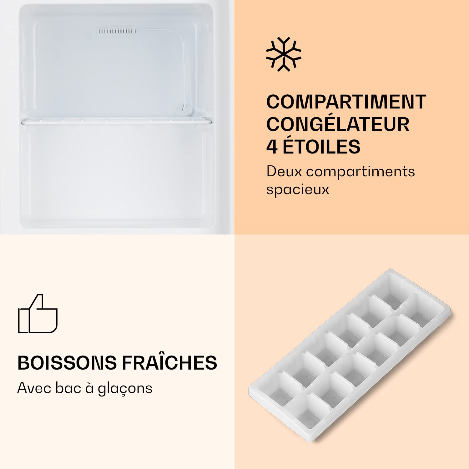 Klarstein Mini Congélateur Armoire 33L, Petit Congélateur avec Étagère, Appareil à Glaçons