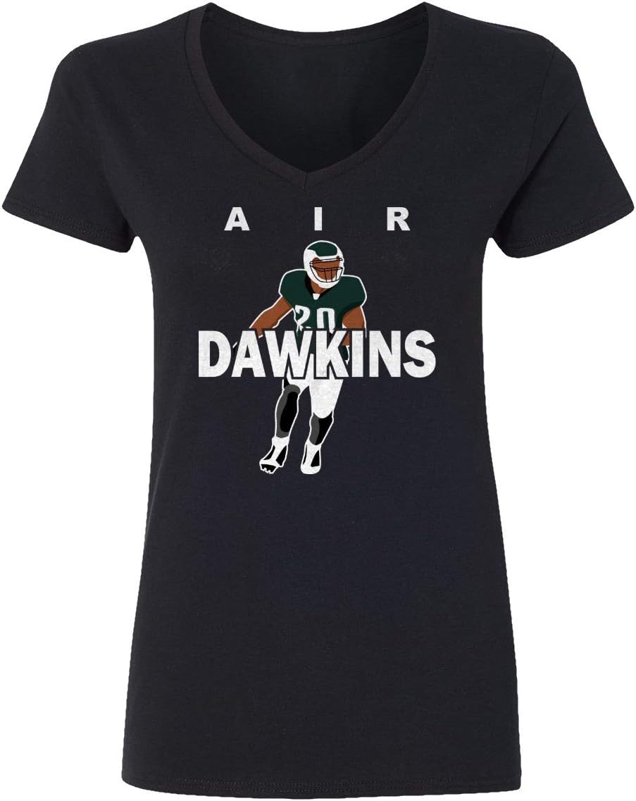 Philadelphia AIR Dawkins Football Womens Vneck T-Shirt