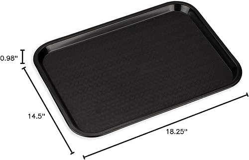 Miniatura 18 de Carlisle FoodService Products Bandeja de comida rápida para cafetería, de 14 x 18 pulgadas, polipropileno duradero con superficie antideslizante