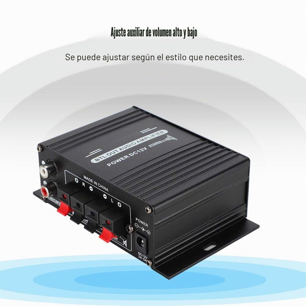 Amplificador de potencia de audio, amplificador de potencia estéreo de 47 K, 40 W, amplificador de audio de radio FM, carcasa de aluminio, amplificador de audio portátil, mini amplificador Hifi