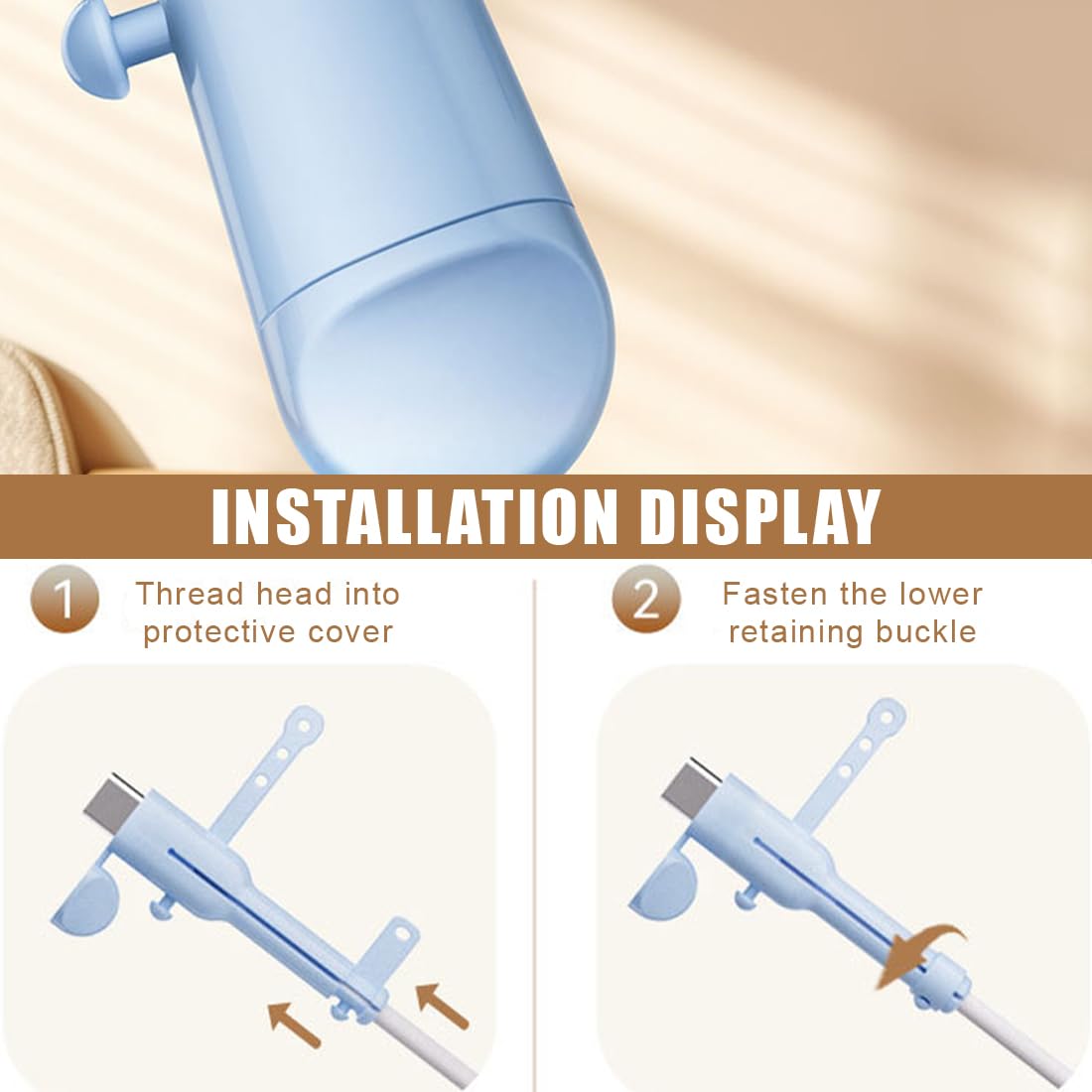 4 Pezzi Proteggi Cavo Cellulare, 2 in 1 Proteggi Caricatore, Gel di Silice Protezione Cavo Caricabatterie con Copertura Antipolvere, Simpatico Protezion Cavo per iphone (blu)