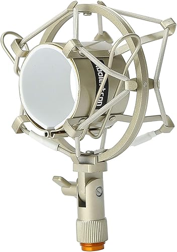 Koolertron Soporte de choque para micrófono, soporte de clip de micrófono, universal 48MM-2.126 in Anti-vibración para micrófonos Blue Yeti