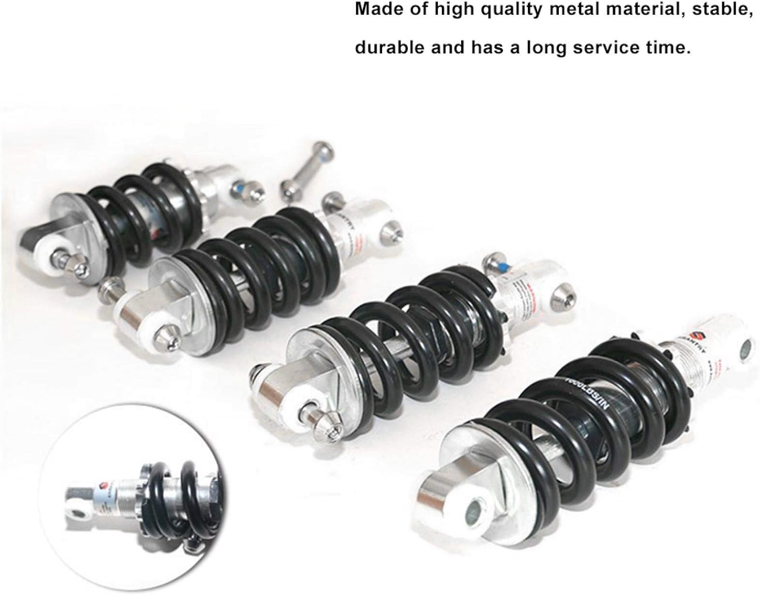 Rear Shock Absorber 150mm for Mountain Bike, Coil Spring | 1500lbs Max Load | Durable Damping Performance | Smooths Rough Trails | Enhances Riding Comfort