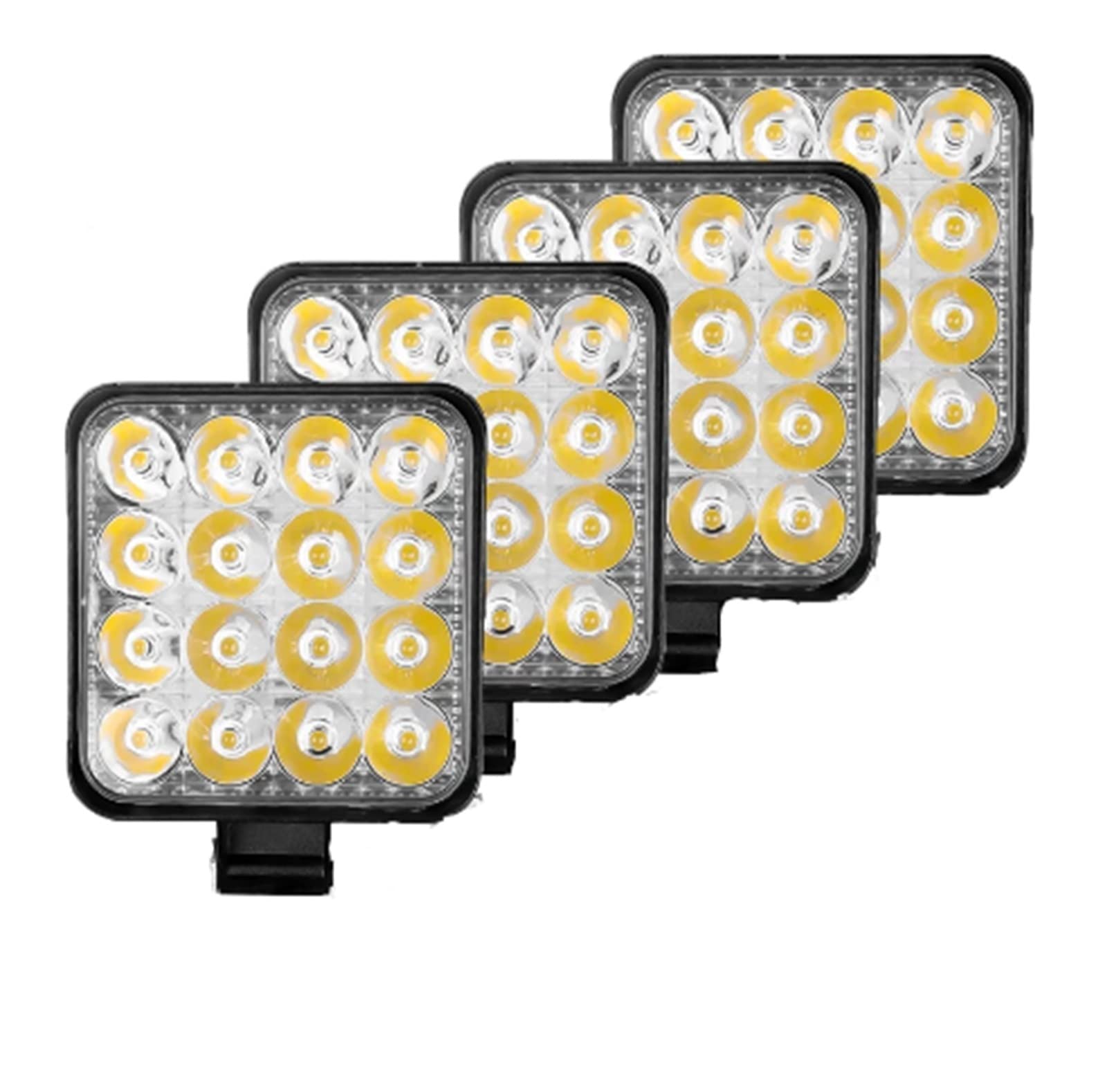 Blocchi luci antinebbia 4Pcs - Bar Worklight 48W Offroad Work Light 12V Auto Light Fendinebbia Faretto Per Camion ATV 4 I Tractor