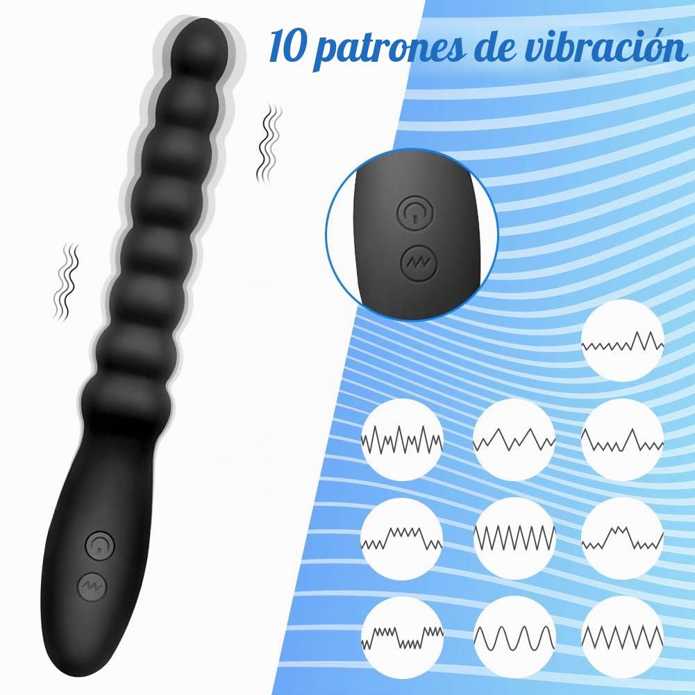SXOVO Vibrador anal, bolas anales, consolador anal, vibrador con 10 modos de vibración, estimulación del punto G, recargable, juguete sexual para hombres, mujeres, parejas