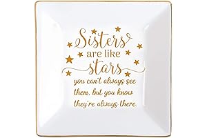 KLYJI Thoughtful Sister Jewelry Dish Gift - Unforgettable Moments In Life