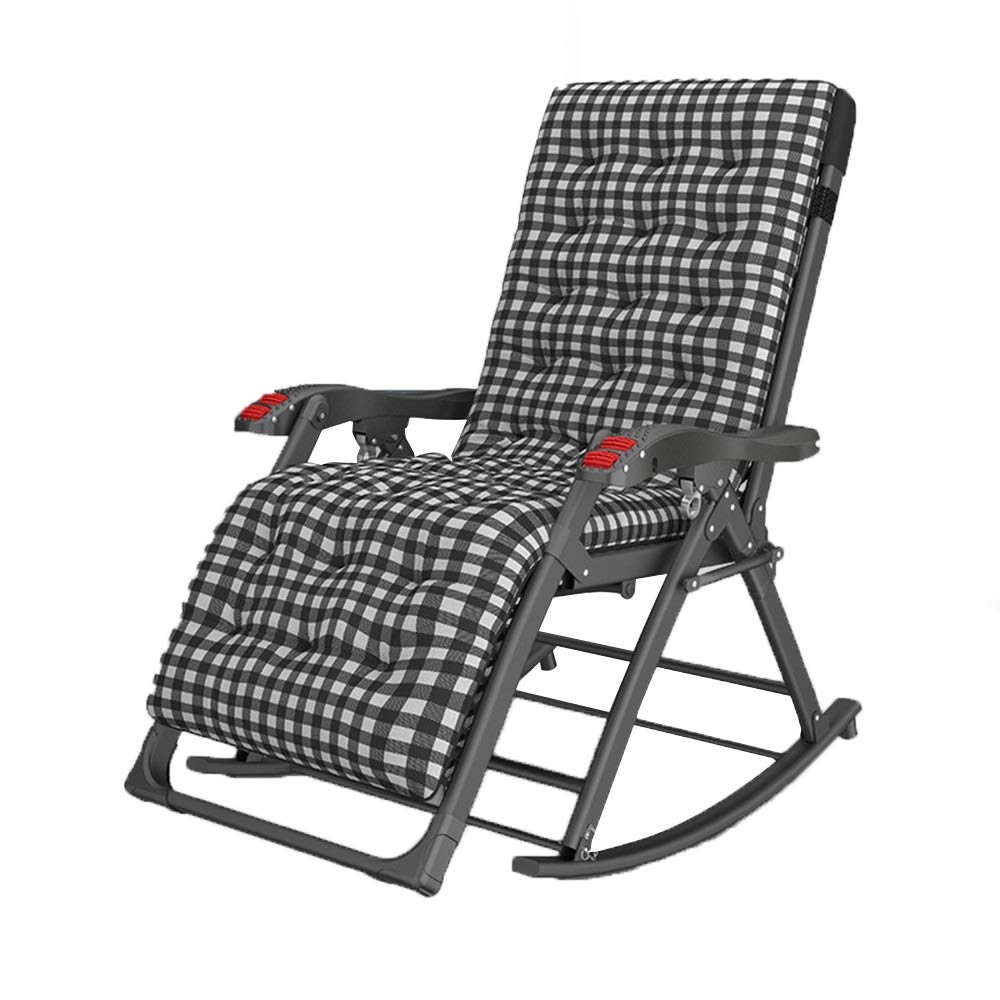 Tumbonas Silla de gravedad cero de gran tamaño, reclinador de césped, silla de tumbona reclinable de 0-170 grados, cacahuga portátil plegable, con cojín suave desmontable, reposacabezas ajustabl
