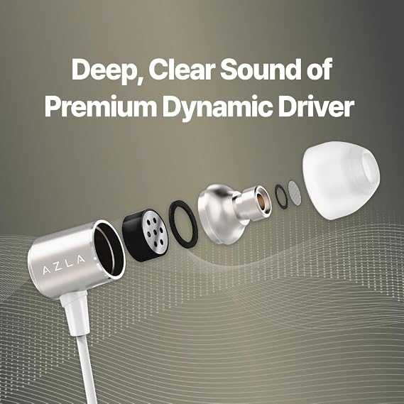 AZLA Trinity USB-C Wired Earphones with DAC & Mic for iPhone & Android
