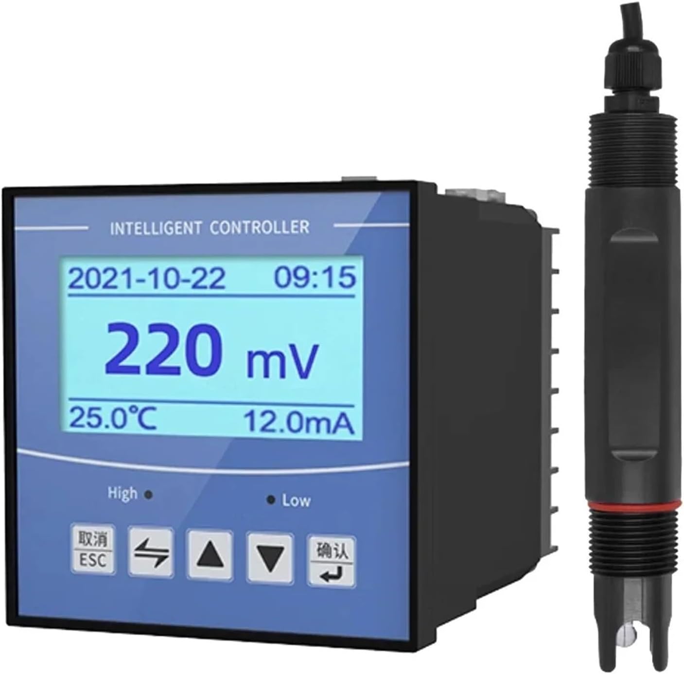 Detector Sensor Modole Tester Controller Water Quality Monitoring Composite Acidity Meter Electrode Probe Transmitter AC220V