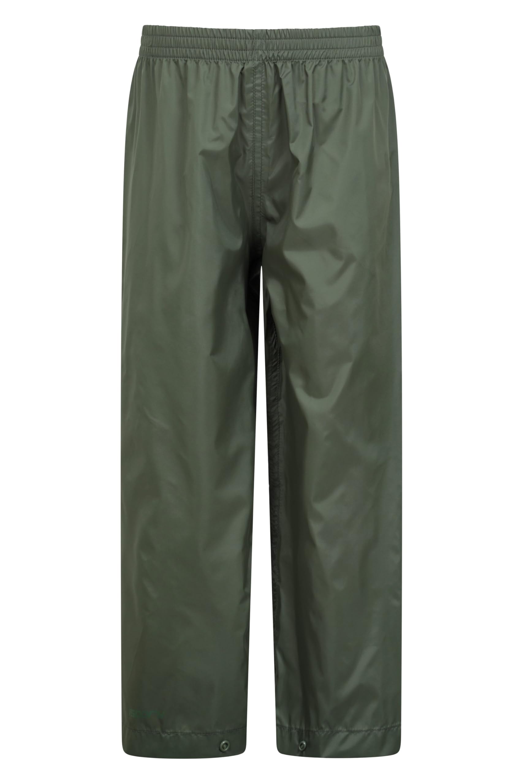 Mountain Warehouse Pakka Kids Waterproof Over Trousers - Taped Seams Rain Pants, Lightweight, Rip-Stop, Packaway Bag - for Autumn Winter, Walking, Travelling Khaki Kids Size 5-6 Years