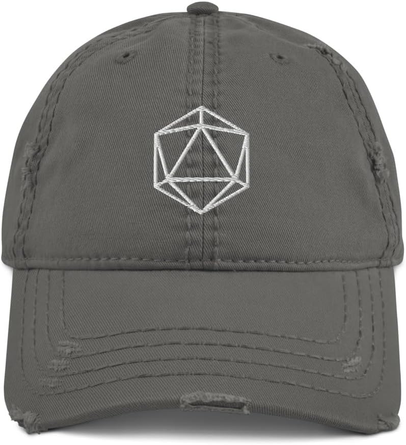 D20 20 Sided Dice Silhouette Distressed Dad Hat Gamer Hat Video Games Cool Hat Engineer Board Games