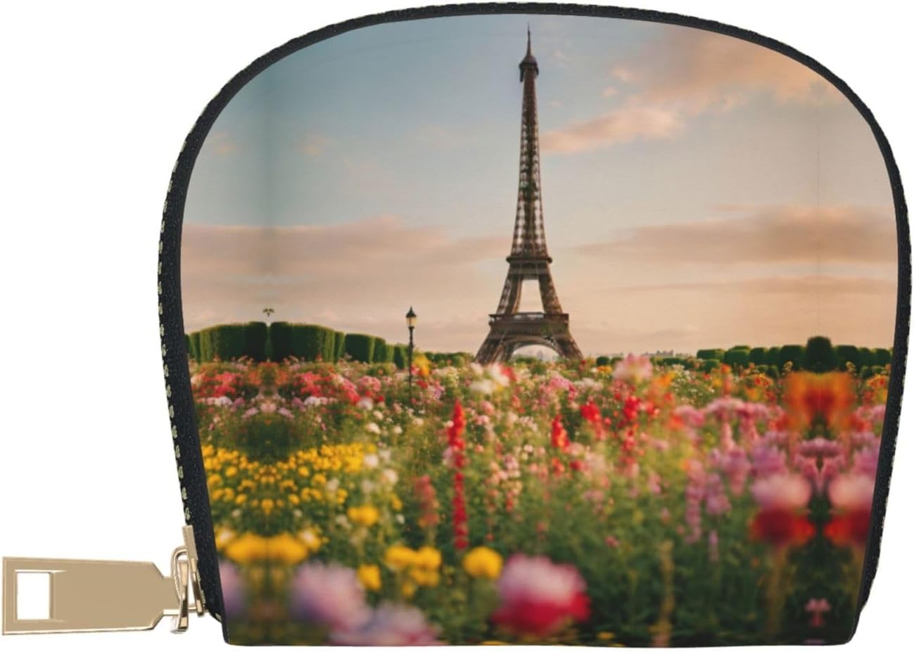 Beautiful Eiffel Tower Paris print Wallet Credit Cards Holder Business Card Case for Men Women Compact Size for Adults