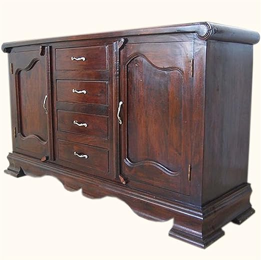 French Solid Rosewood Buffet Sideboard Dining Room