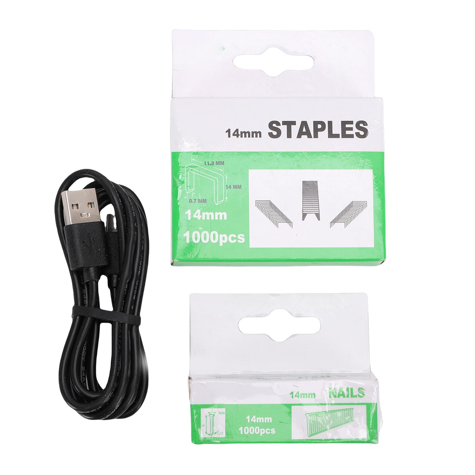 Hyuduo Pistola de Clavos Eléctrica, Clavadora Inalámbrica con Batería de 2000 MAh, Pistola de Clavos Recta para Carpintería y Reparación de Muebles