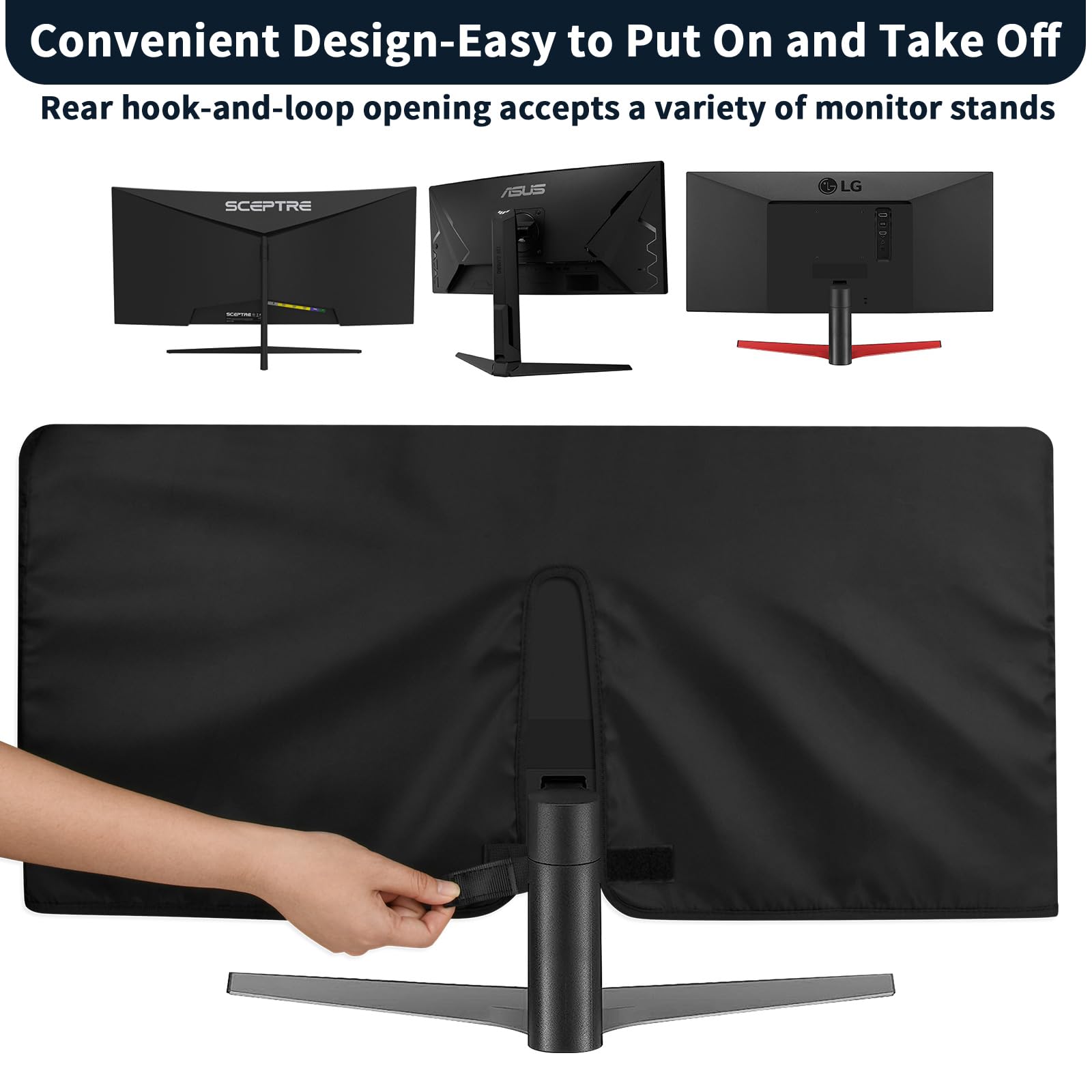 Monitorabdeckung für 76,2 cm (29 Zoll) 21:9 UltraWide PC-Monitor, antistatischer Monitor, Staubschutz, kompatibel mit Sceptre 30 Zoll Curved Gaming Monitor 21:9 2560x1080 Ultra Wide Ultra