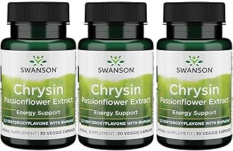 SwansonChrysin Passionflower Extract - Herbal Supplement Promoting Overall Health, Wellness & Fitness - Natural Formula May Support Lean Muscle Maintenance - (30 Veggie Capsules)