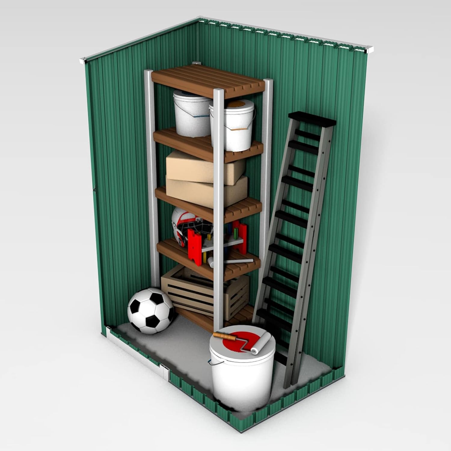 Gardiun Armoire Newcastle 1,27 m² Extérieur 89 x 143 x 186 cm Vert — vue 4