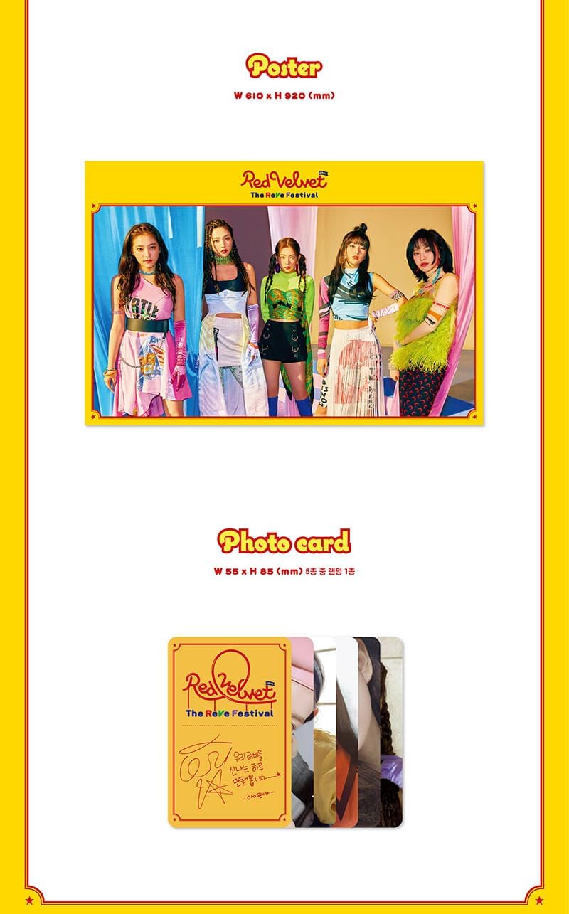 Red Velvet The ReVe Festival Day1 6th Mini Album [Khino KIT Ver.] Booklet + Air kit + Photocard + Poster (Zimzalabim)