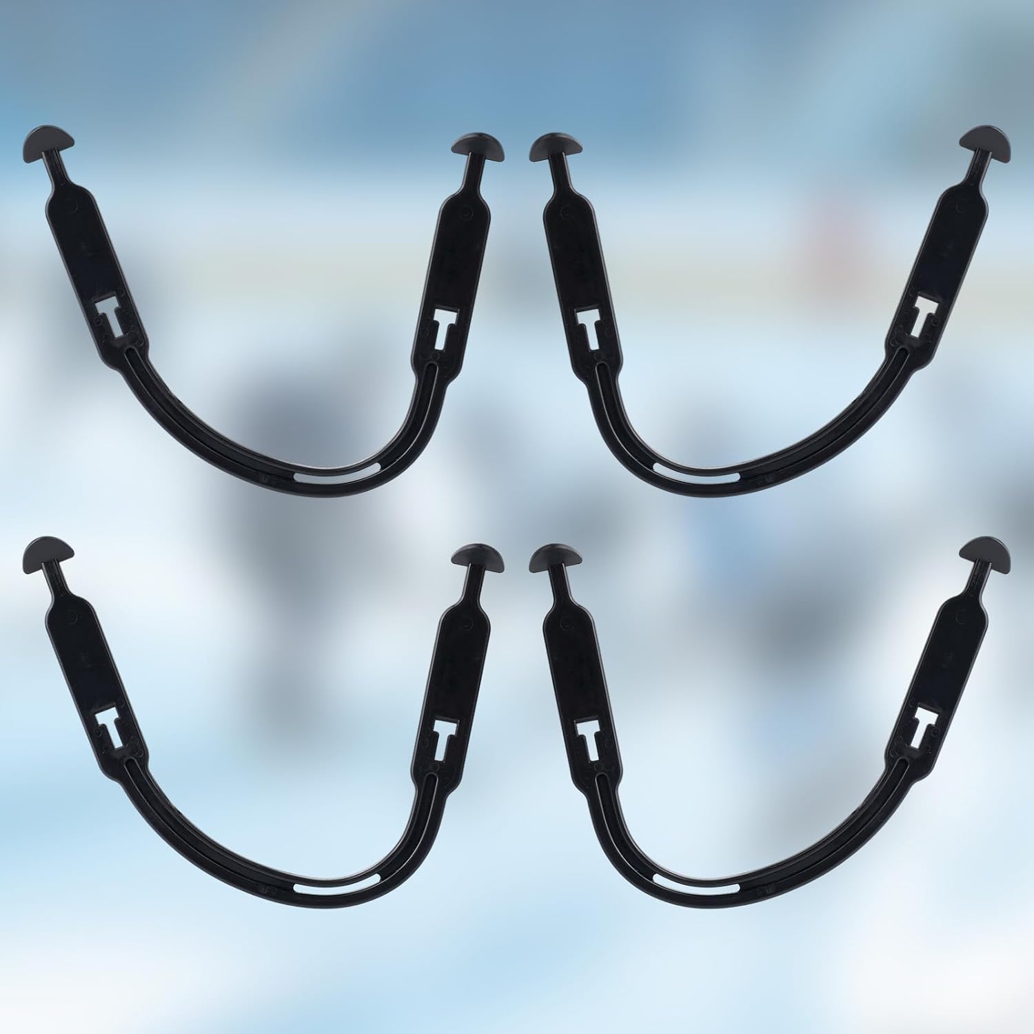 4pcs Hockey Helmet Ear Loops, Durable PP Hockey Helmet Ear Sling Strap Sports Equipment Repair Kit Chin Replacement Parts for Football & Bicycle