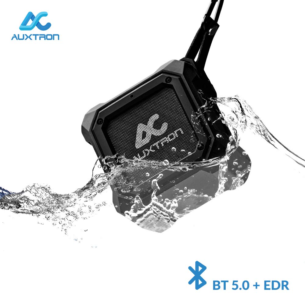 Auxtron Thrum 602 Bluetooth 5.0, IPX7 Waterproof, 8W, True Wireless (TWS) Portable Speaker, HD Sound with Super Bass, Shockproof, in-Built Mic, SD Card, FM, AUX & Upto 4 Hours Playback time (Black)