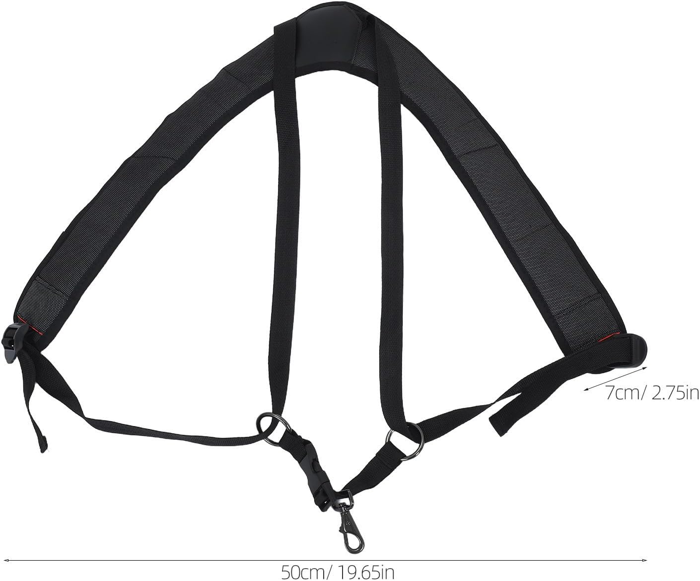 Garneck Adjustable Saxophone Strap with Comfortable Padding for Alto and Tenor Saxophones, Black Cloth and Metal Material, Stylish Design, and Beginners image 2