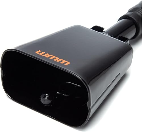 Miniatura 5 de WMM Campana de vaca de 10 pulgadas para eventos deportivos, campana de animación para juegos de fútbol, cencerro grande de acero con asa, campanas