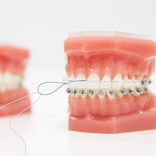 Miniatura 6 de VINSULLA Enhebradores de hilo dental para frenos, puentes e implantes 300 unidades (paquete de 6)