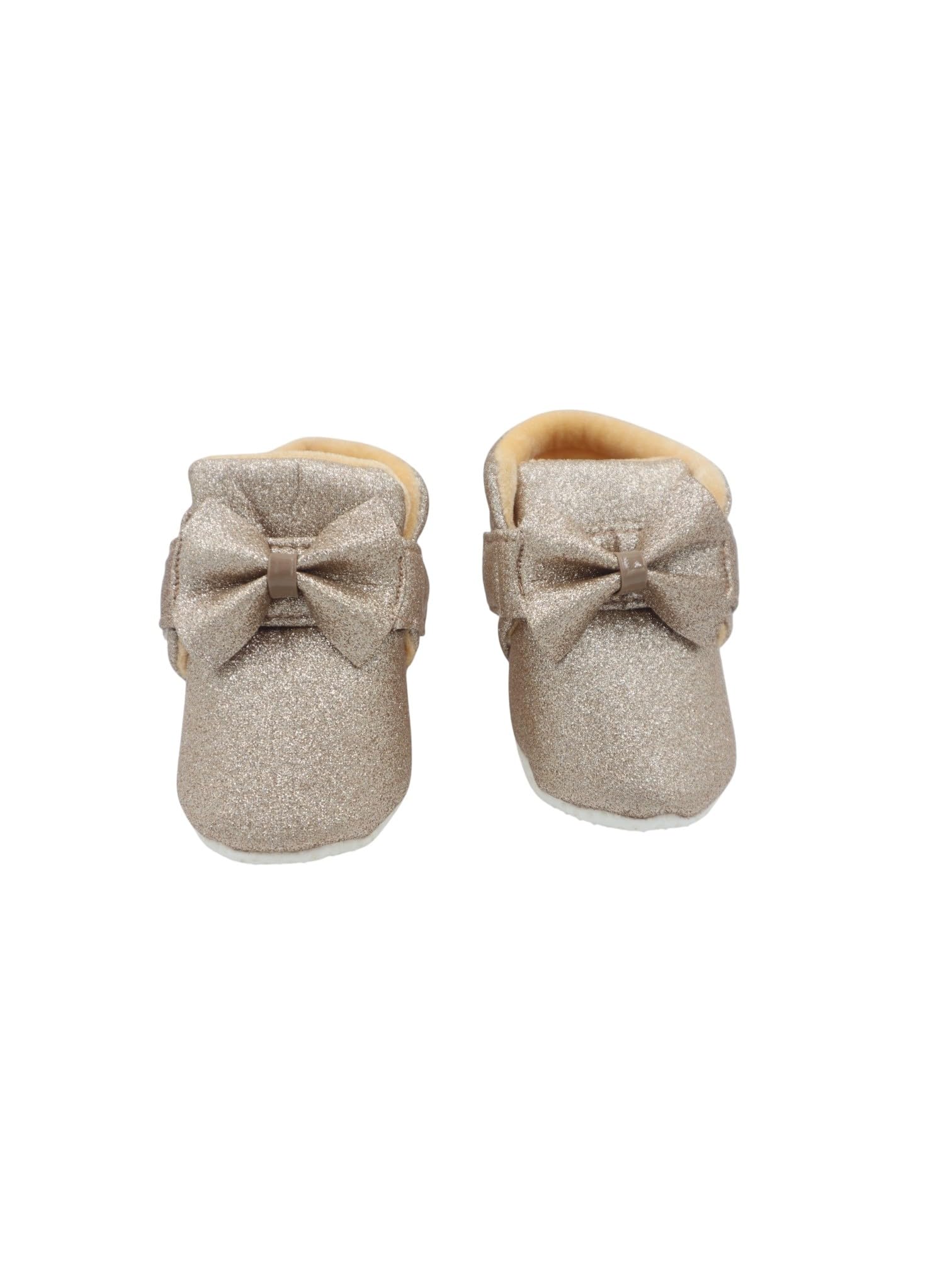 Baby Girls Bow Booties | Soft Sole Glitter Infant Shoes with Hook & Loop Closure | Lightweight Anti-Slip Booties for 6–12 Months-image-13