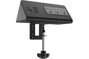 Tira de alimentación de montaje en borde de mesita de noche con...