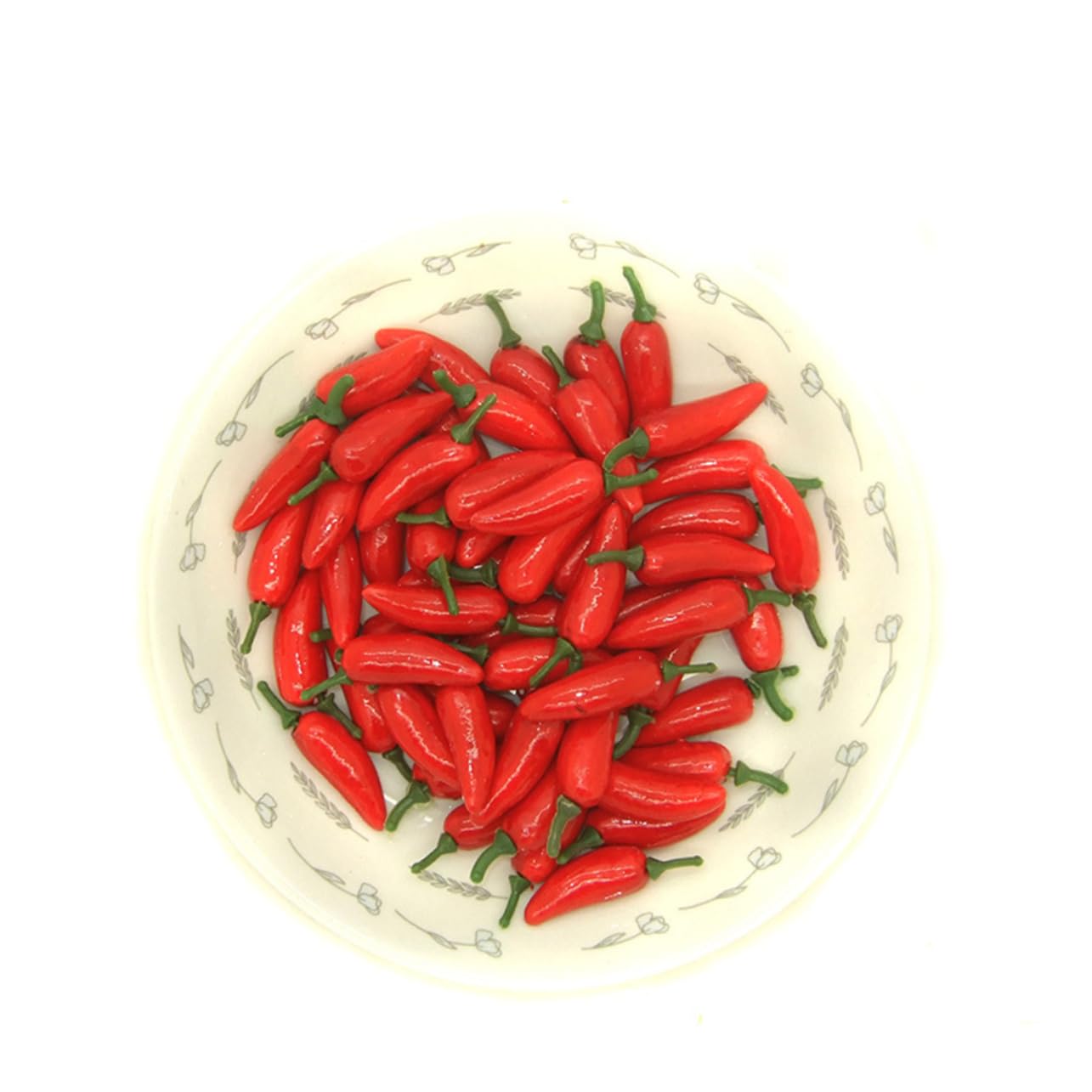 GOOHOCHY 60pcs Mini Colorful Simulation Peppers Bubble Fruits and Vegetables Accessories Random Colors for Teaching Playtime and Creative Projects Random Color