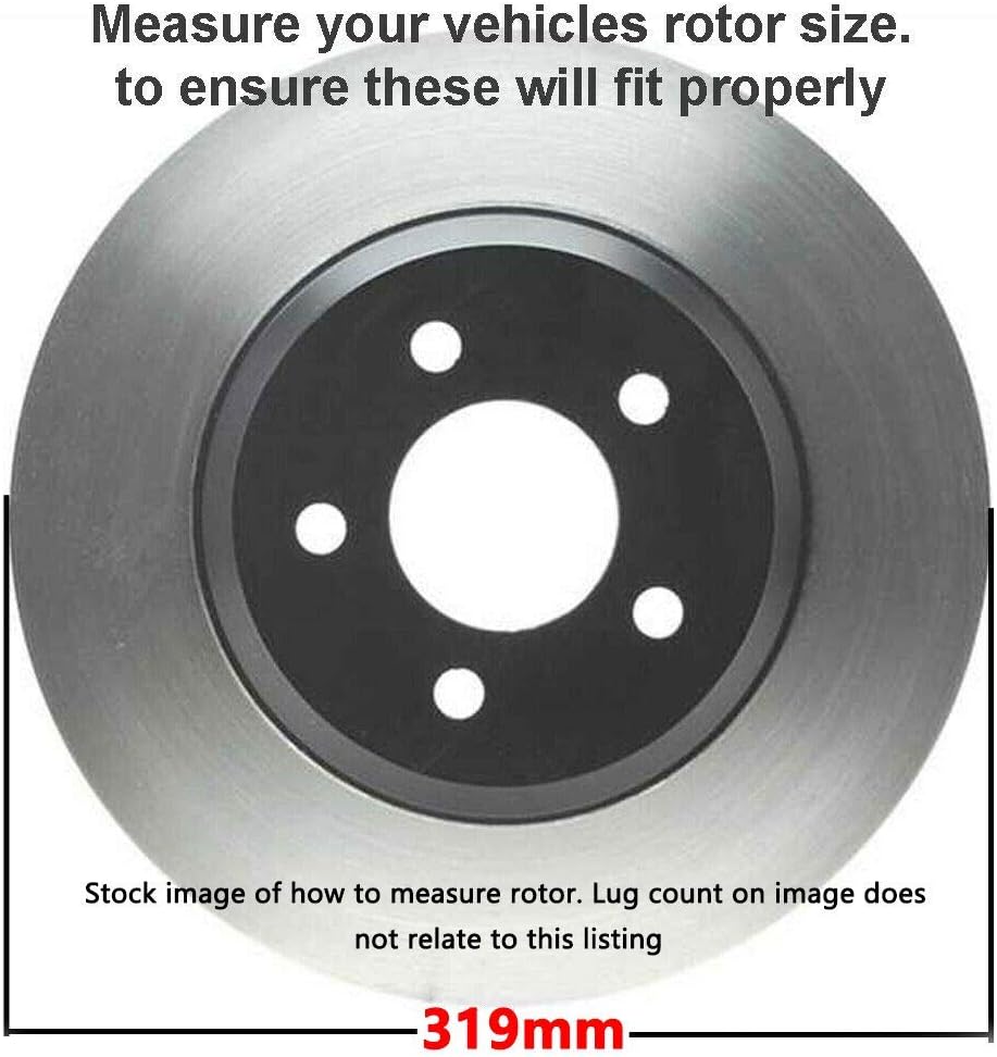 Detroit Axle - Front Brake Kit for 2003-2009 Toyota 4Runner 2005-2023 Tacoma 2007-2014 FJ Cruiser, Drilled & Slotted Brake Rotors and Ceramic Brakes Pads Replacement: 12.56" inch Rotor