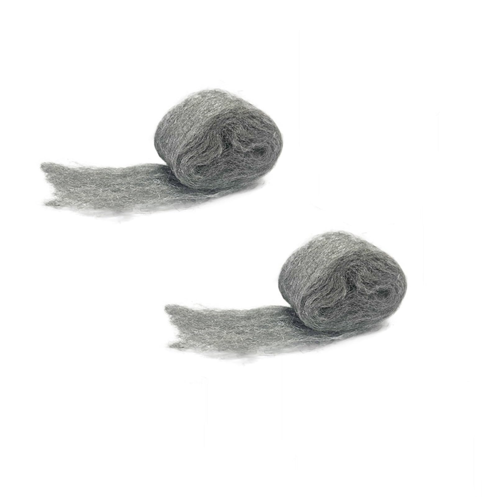 Paille De Fer Lot De 2 - Laine D'Acier Grade 0000 Pour Polissage Et Nettoyage Bois Verre