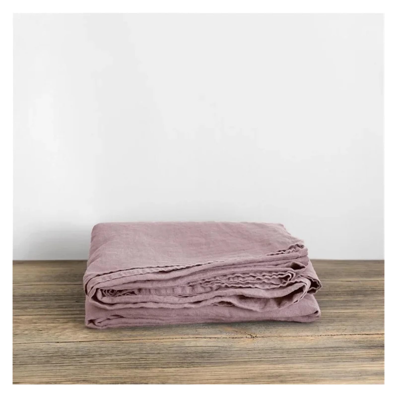 Drap en lin lavé haut de gamme gris pour un lit double élégant
