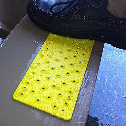 Handi-Treads Non Slip Aluminum Stair Tread, Powder Coated Safety Yellow, 3.75" X 30" With Color Matching Wood Screws, Each #TOP3