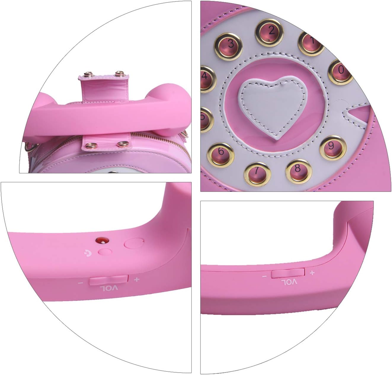 SUKUTU Telephone Shaped Purse Shoulder Crossbody Tote Bags Women Retro Phone Top-Handle Handbags for Girls - Image 5