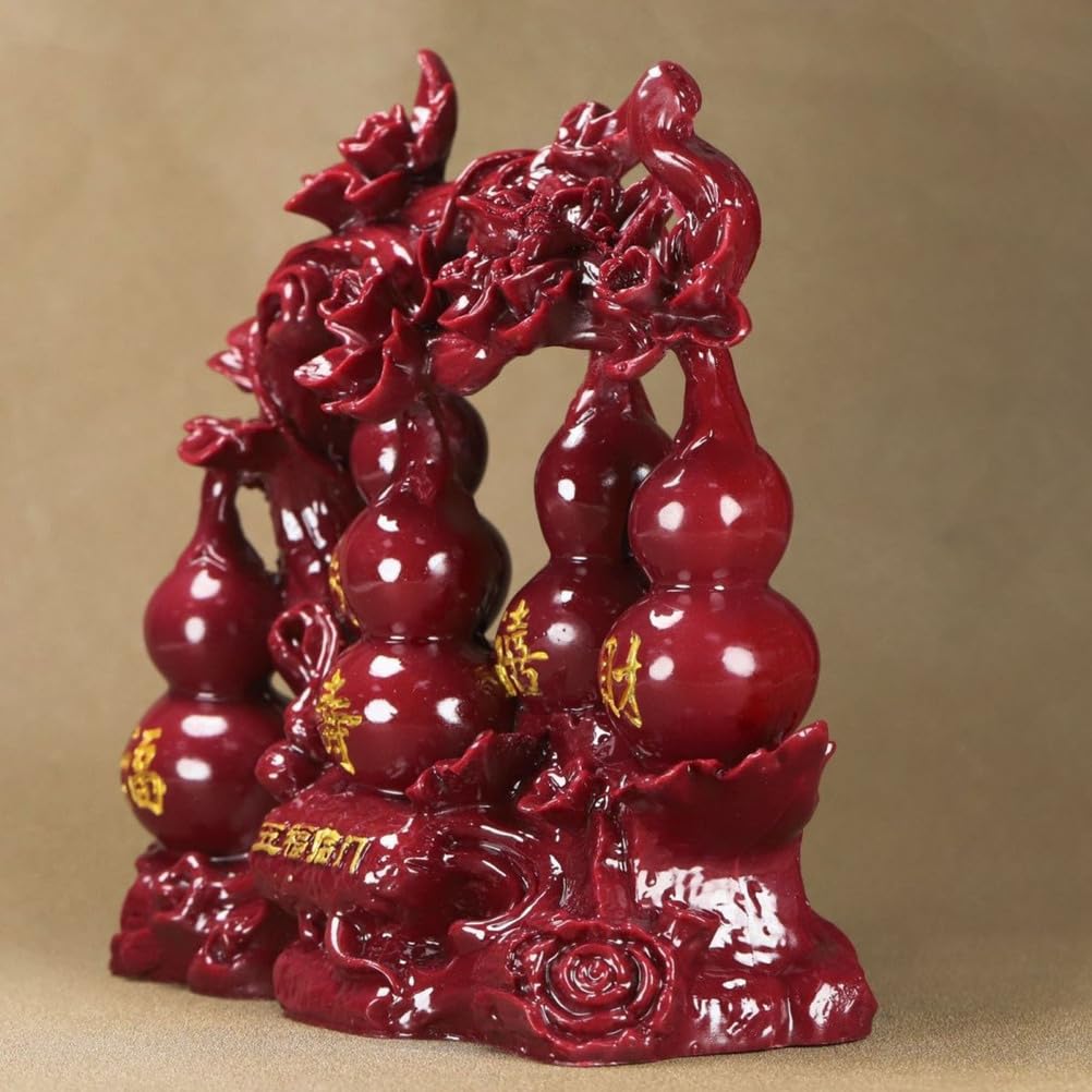 Cinabro Cinque Benedizioni Zucca Ornamento Feng Shui Figurine Decor