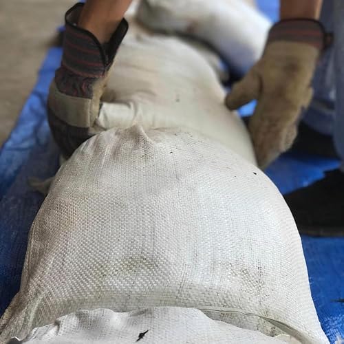 Miniatura 9 de SGT KNOTS Bolsas de arena vacías de alta resistencia, polipropileno, ligeras, reutilizables, para inundaciones, construcción, barrera de agua de