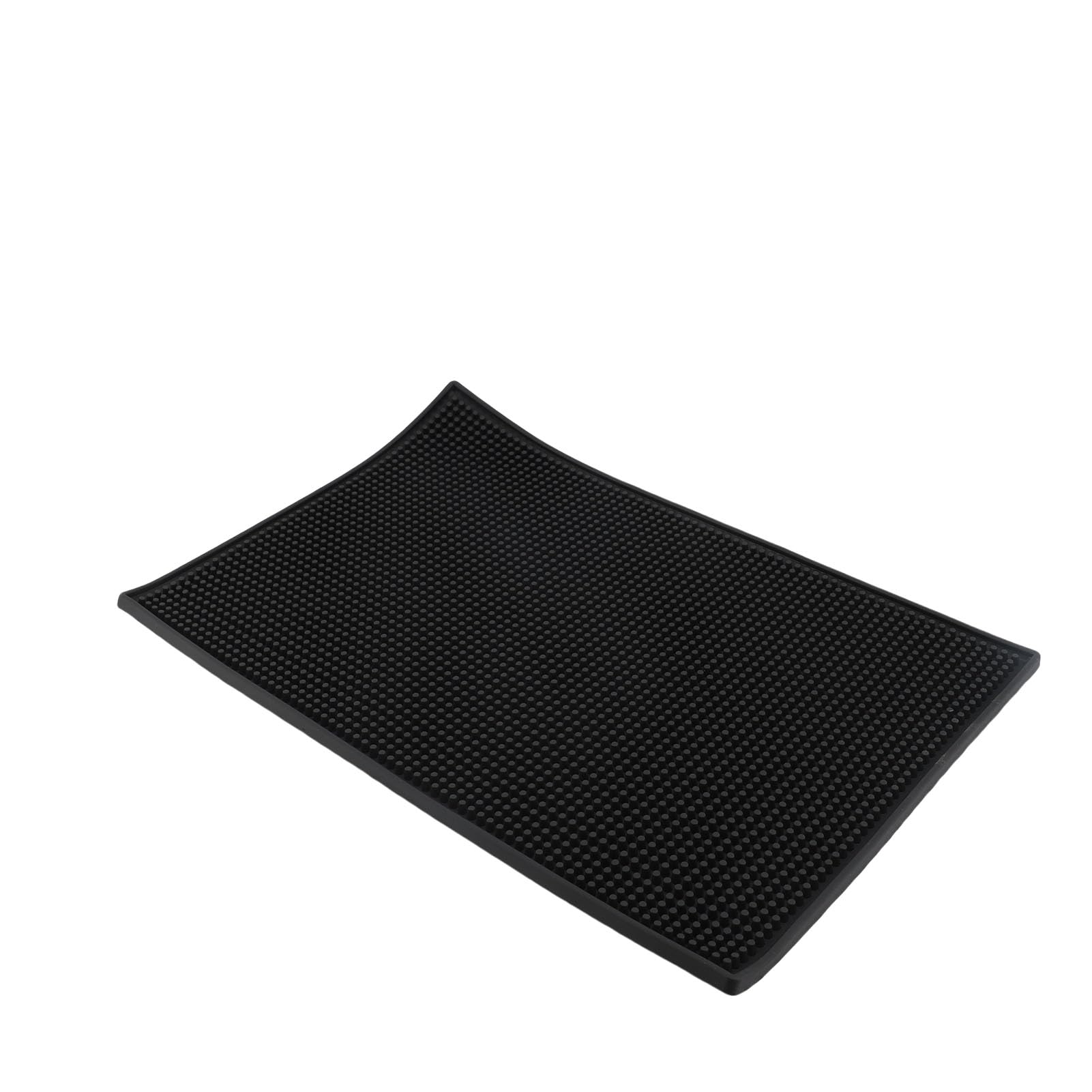 Generic Alfombrillas de Bar para Encimera, Antideslizantes, Impermeables, para Servicio de Cócteles, para Cocina Casera, 17,7x11,8 Pulgadas, PVC Negro (4PCS)