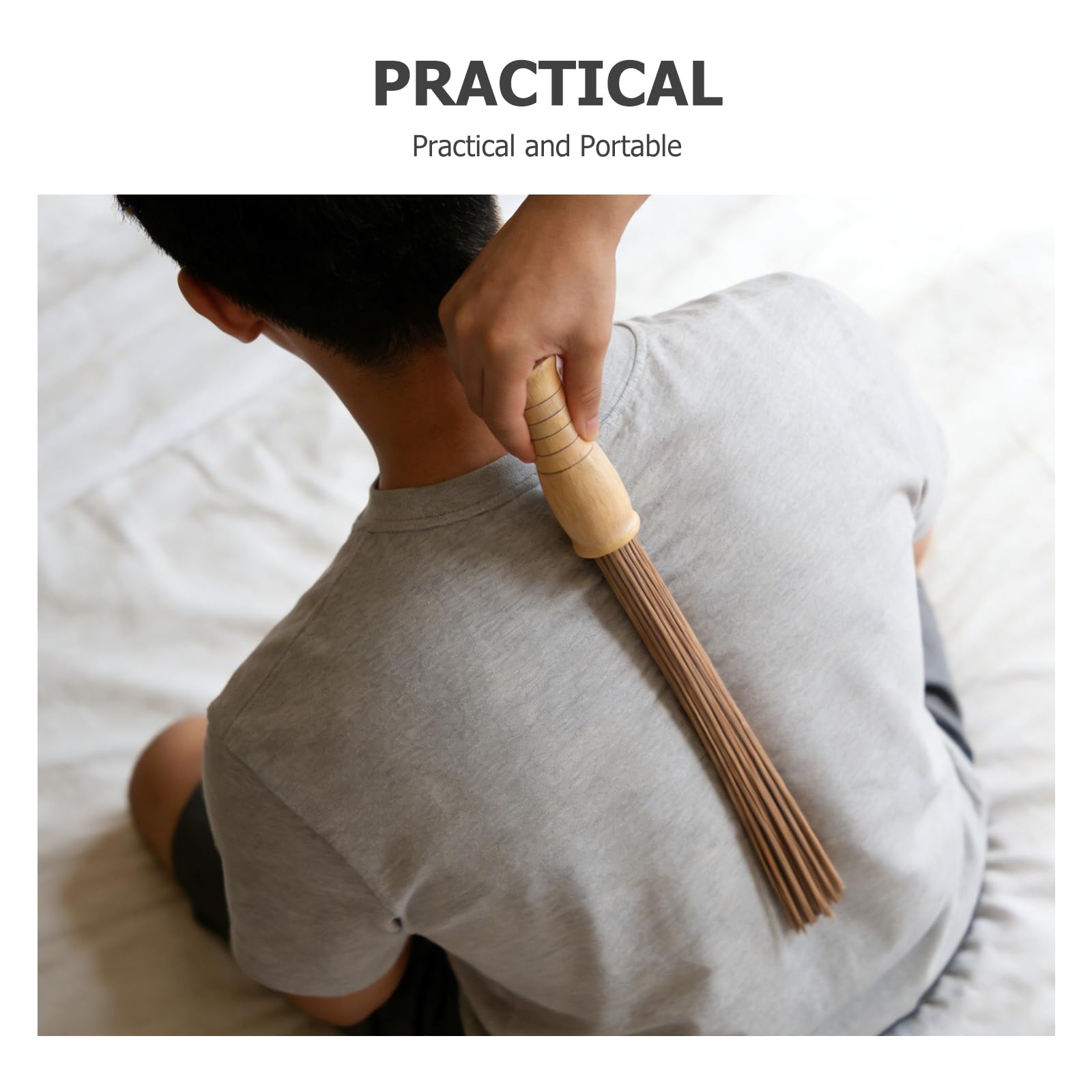 Palo de Masaje Manual de Bambú para Relajación Muscular y Alivio