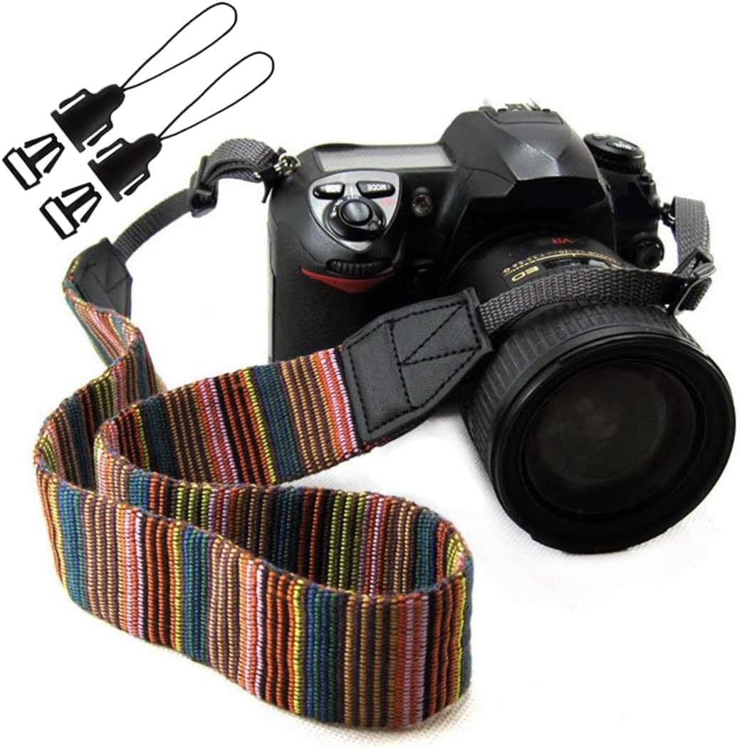 Camera Strap Bohemia Camera Neck Strap Shoulder Belt Strap for Compact Digital Camera, Mirrorless Camera, Small DSLR Camera, Instant Camera.(Multi)