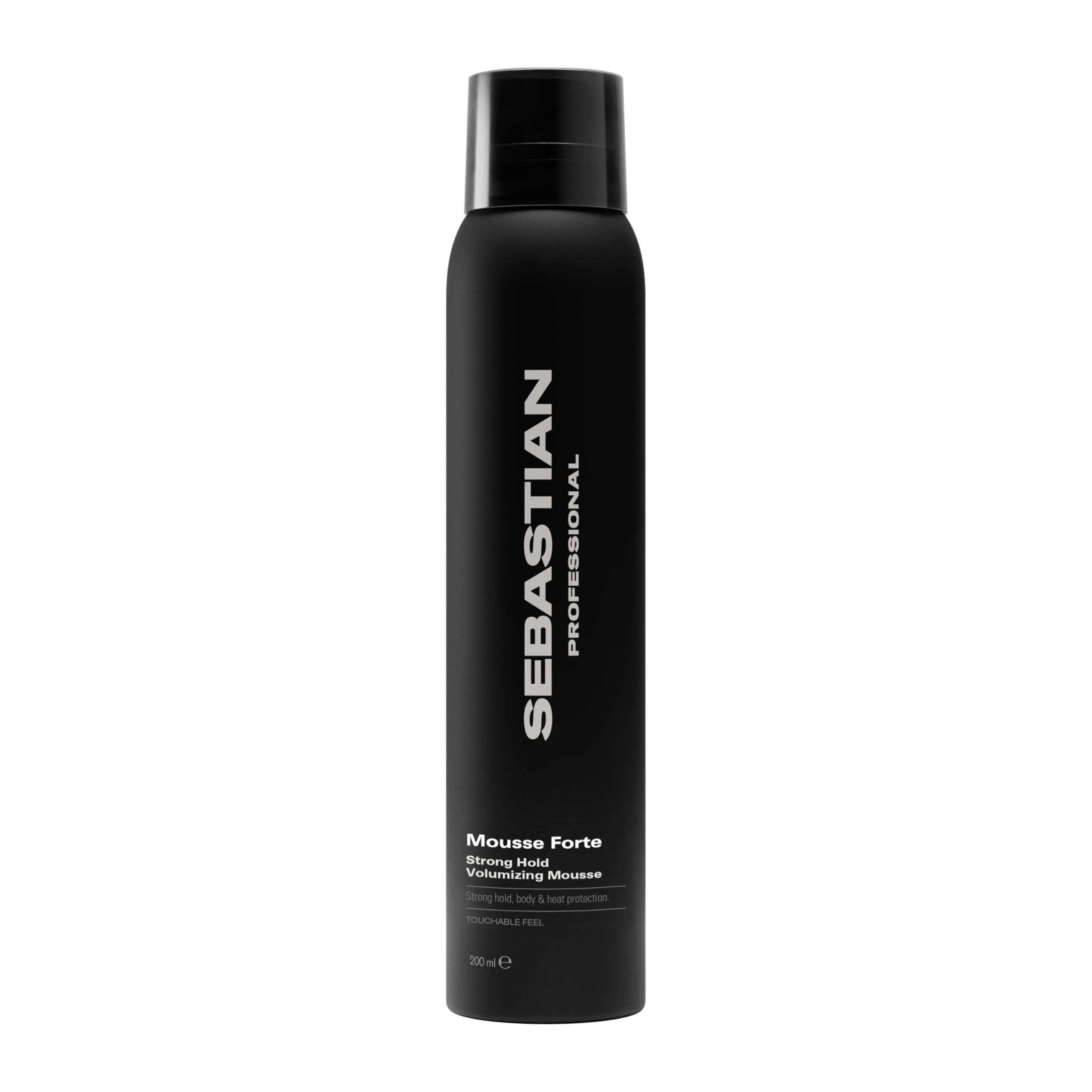 Sebastian Professional Mousse Forte | Espuma Voluminizadora de Fijación Fuerte | Protección Térmica | Volumen y Cuerpo Duradero | Acabado, Fijación y Control | Suave al Tacto | 200ml