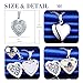 MicLee Collares Foto Mujer, Collar con Cadena Colgante Corazon con Brillante Circonita...