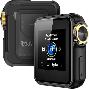 HIFI WALKER H2 Mini MP3 Player with Bluetooth aptX, Hi-Res Audio Player with ESS9218 DAC, Portable Clip Music Player, 1.54" Touch Screen, DSD FLAC Lossless Player, 64GB Included