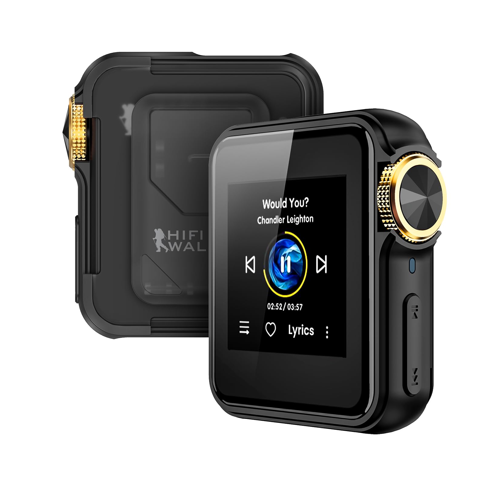 Reproductor MP3 HIFI WALKER H2 Mini con Bluetooth aptX, Audio Hi-Res, DAC ESS9218, Reproductor de Música Portátil con Clip, Pantalla Táctil, 64GB Incluidos, Compatible hasta 512GB, Negra
