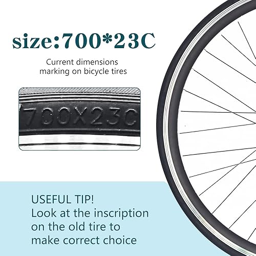 Miniatura 6 de Paquete de 2 neumáticos de bicicleta de 700 x 23C25C28C35C38C Plus tubos interiores de bicicleta, válvula Presta de 1.890 in o válvula Schrader de