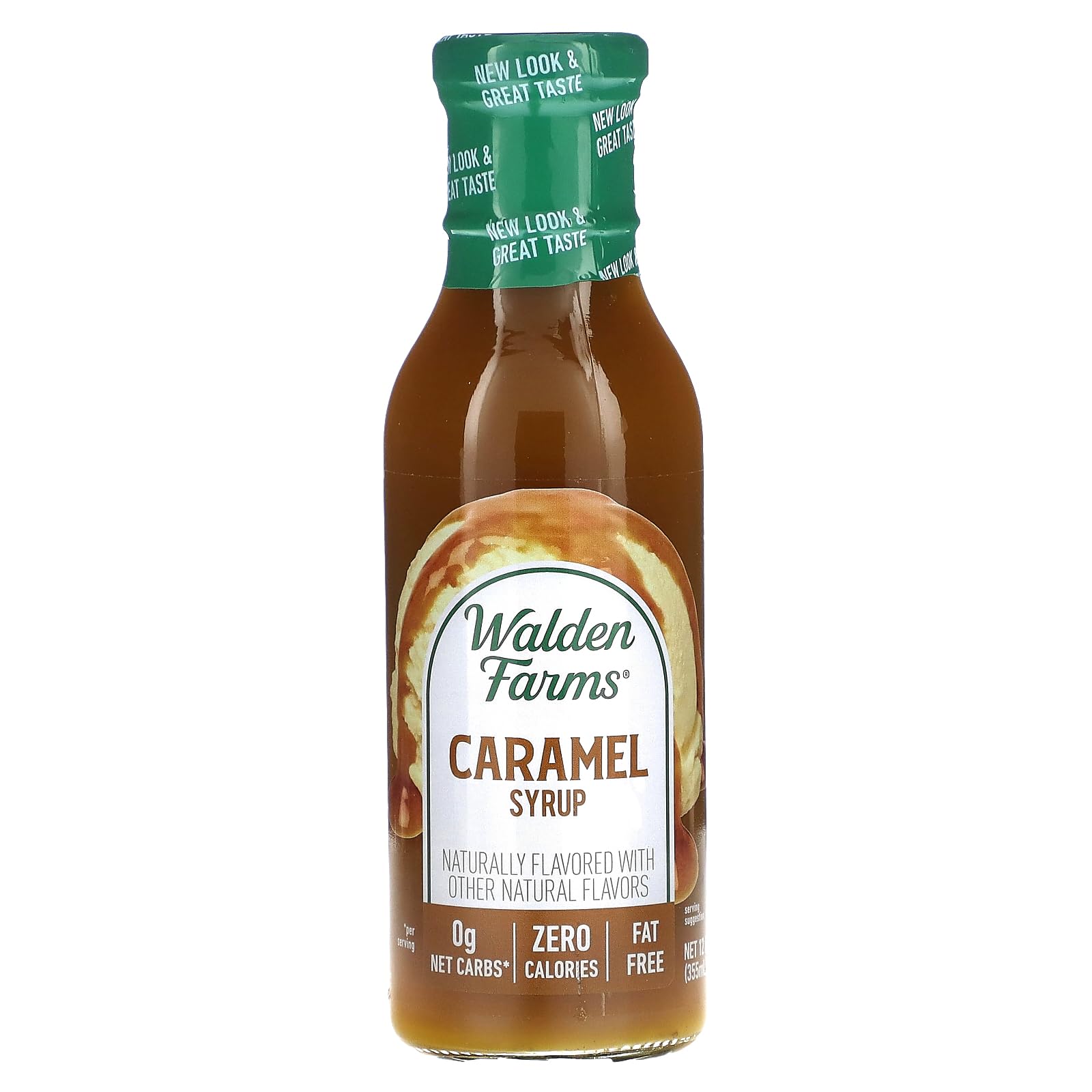 Walden Farms Caramel Syrup – Perfect for Coffee, Desserts, Ice Cream – Zero Calorie, Sugar-Free, Low Carb, Keto-Friendly, Gluten-Free, Vegan – 12 oz Bottle