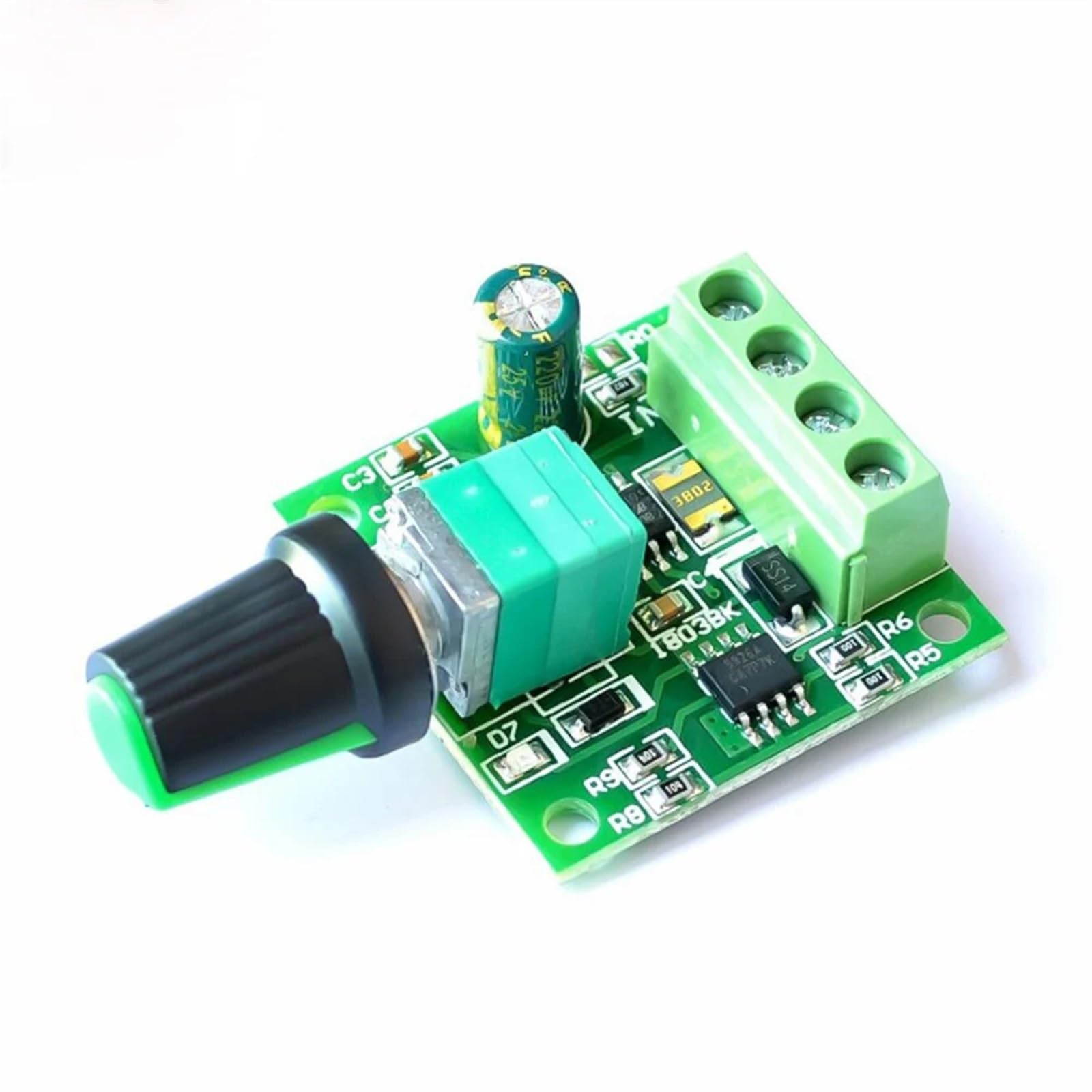 2A 1.8V 3V 5V 6V 12V PWM Low Voltage Adjustable Switch Motor Speed Controller